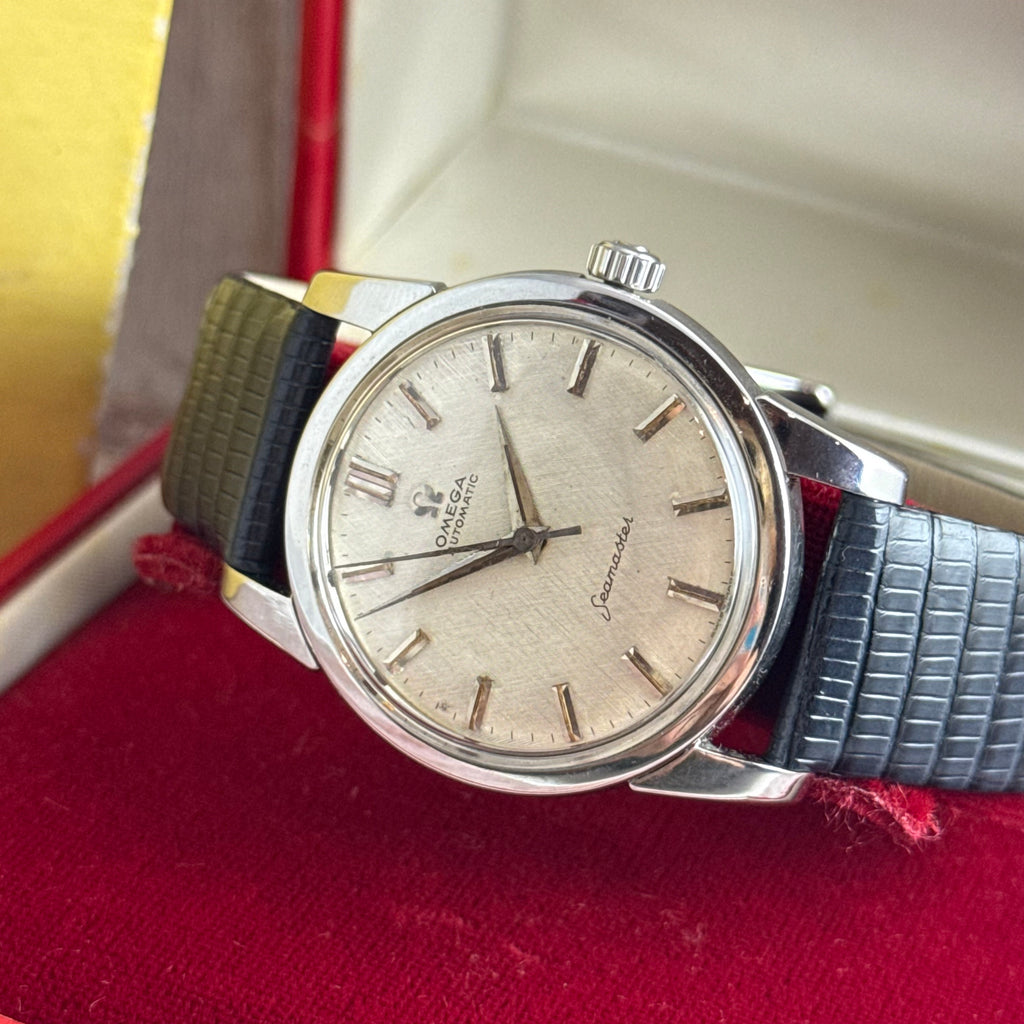 1961 Omega Seamaster Automatic Linen Dial Men’s Steel Watch 14761 1 SC SERVICED