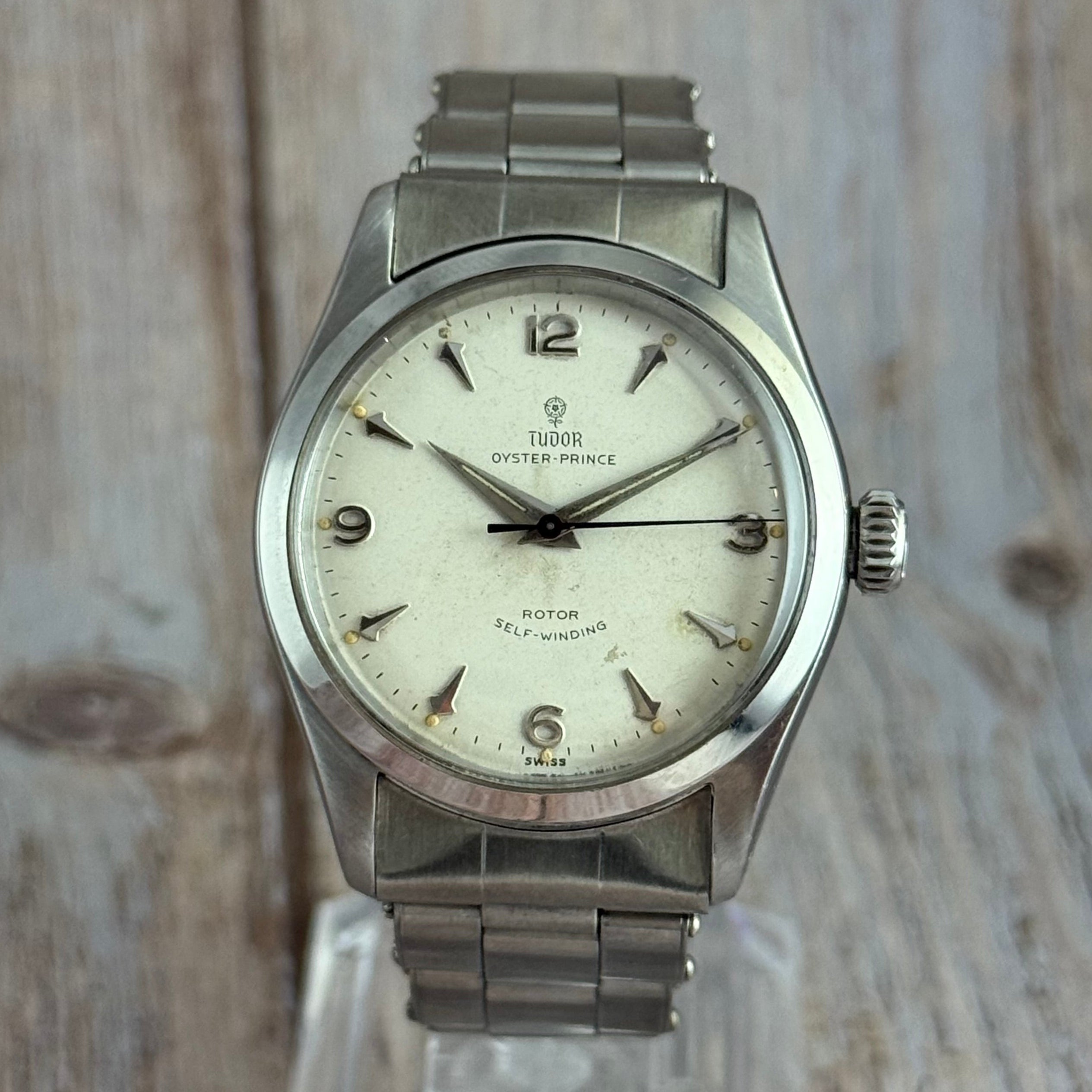 1956 Tudor oyster prince automatic explorer dial gents wrist watch 34mm (7909)