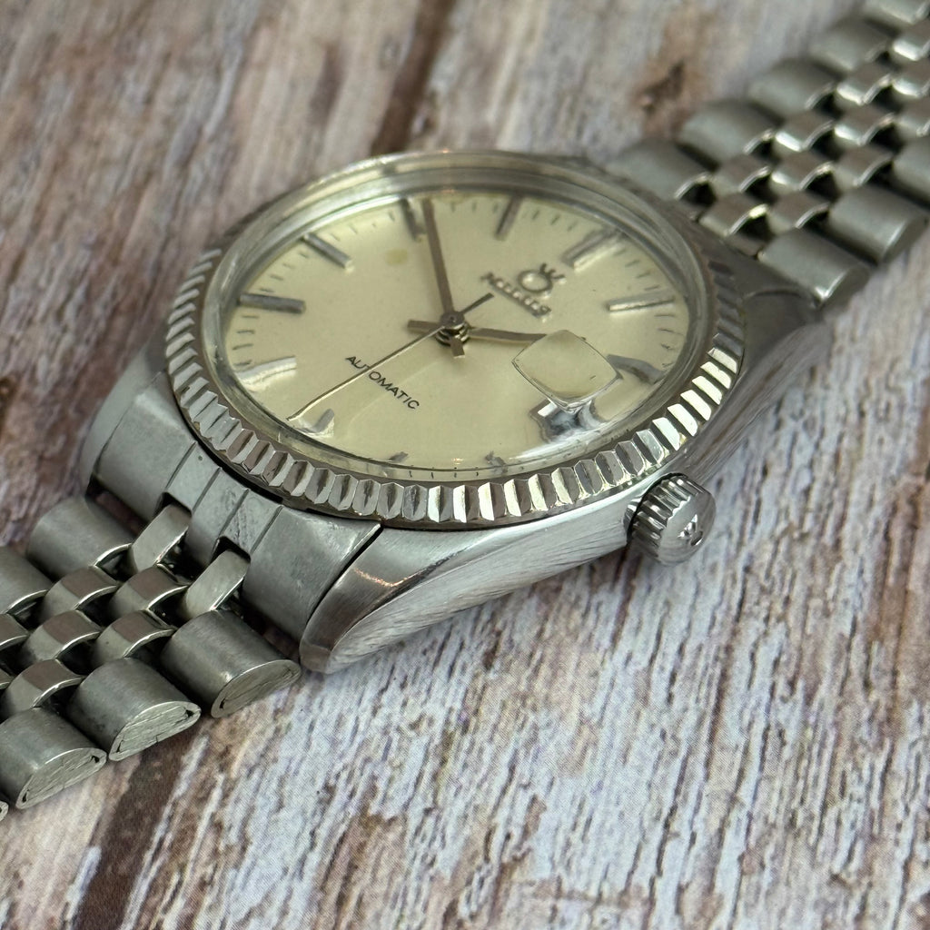 1970s Milus ‘datejust’ style men’s automatic Swiss wrist watch