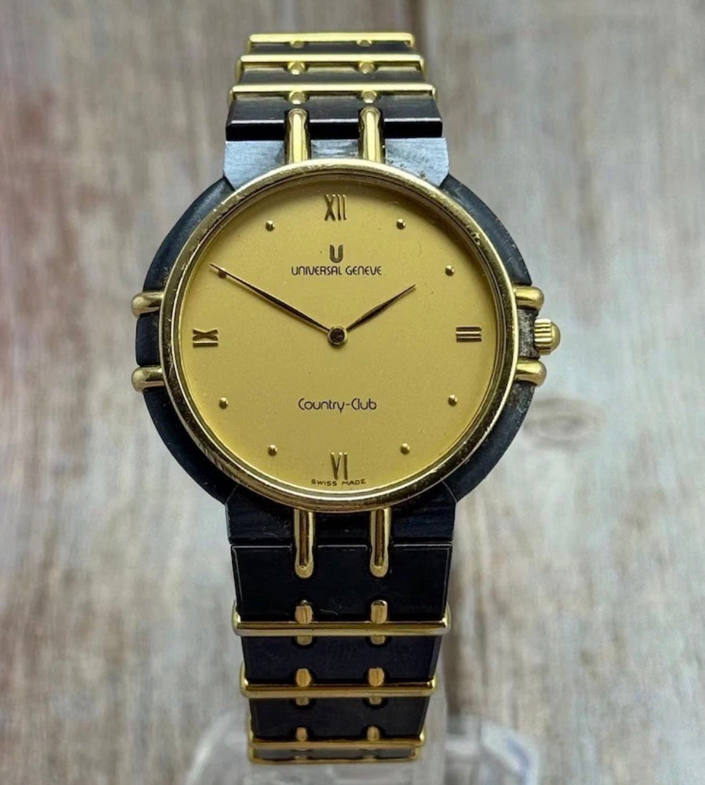1980s Universal Geneve Country-club Men’s Integrated Bracelet Watch 33mm Quartz