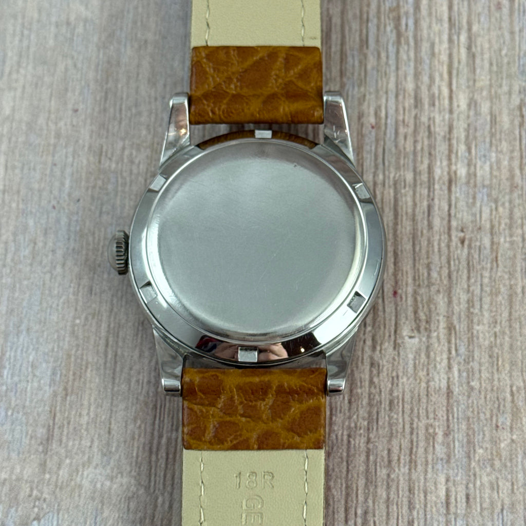 1950 Omega bumper automatic gents steel “deco Arabic” dial watch (2576-10)