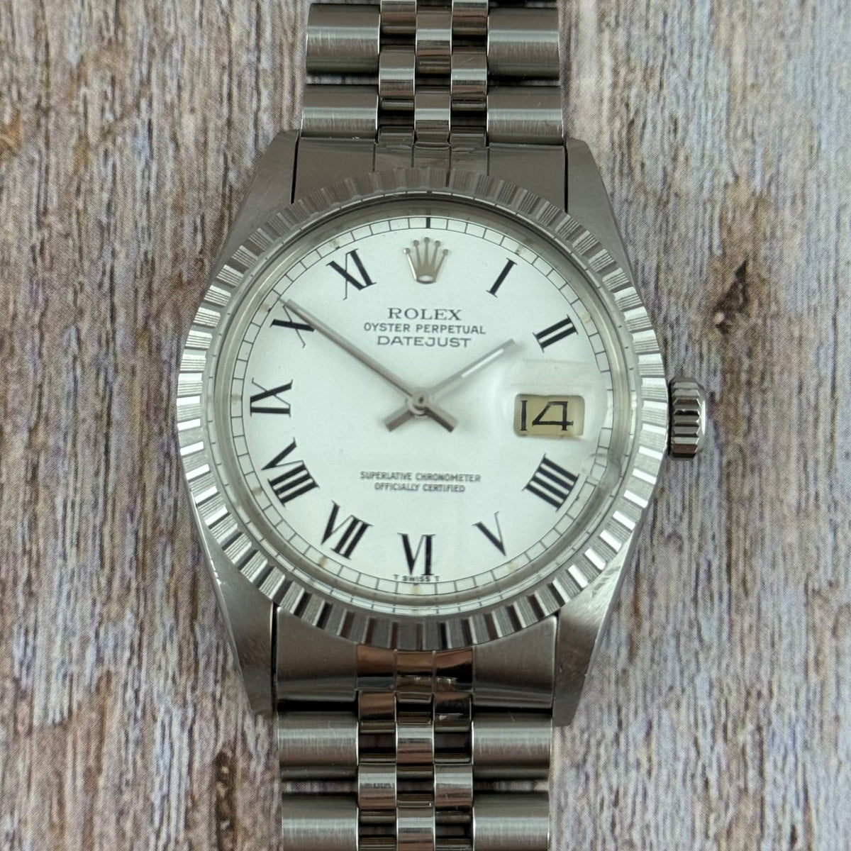 1986 Rolex Datejust 36 silver “Buckley” dial steel men’s watch MINT CONDITION