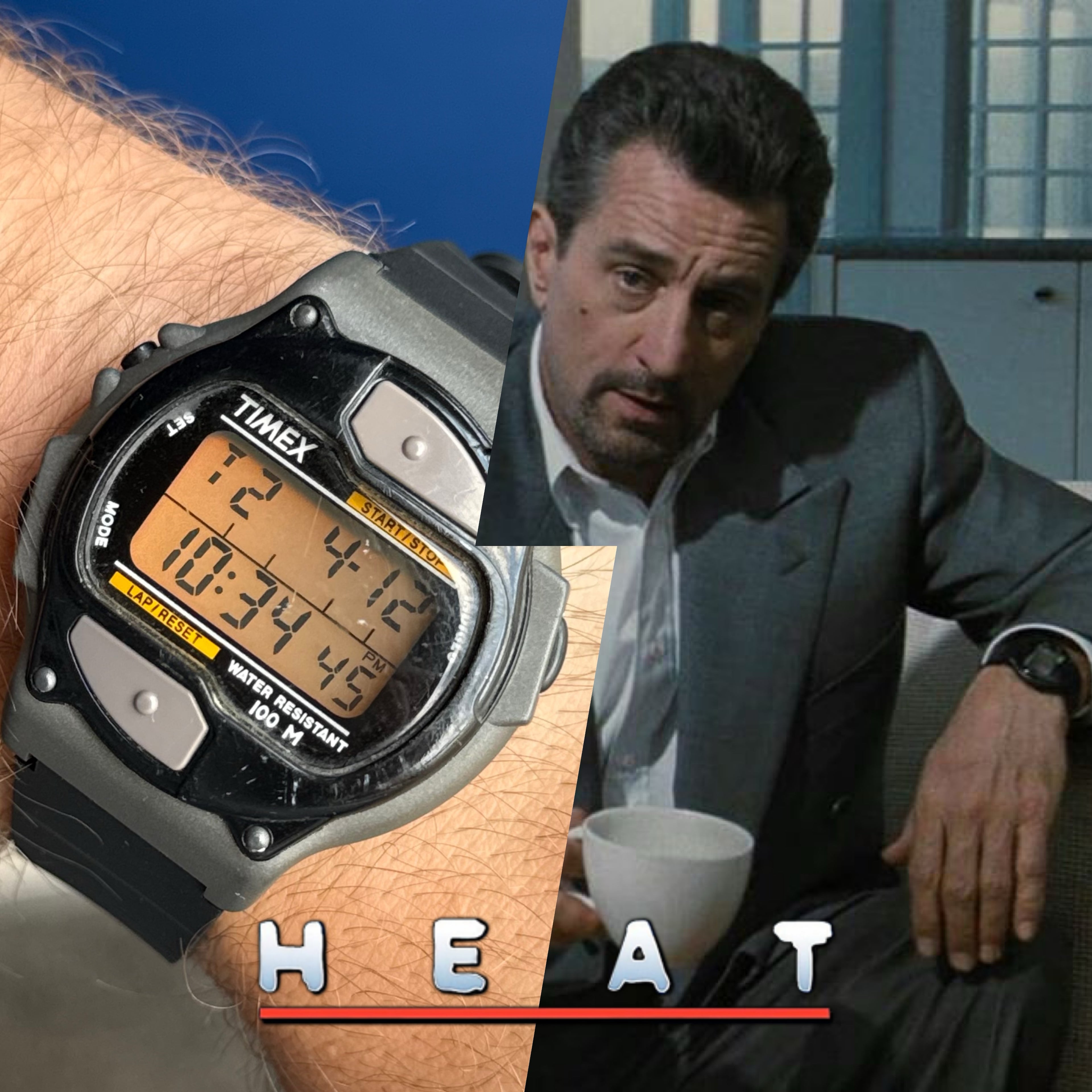 Vintage Timex Stealth “HEAT” worn by Robert De Niro in heat 1995