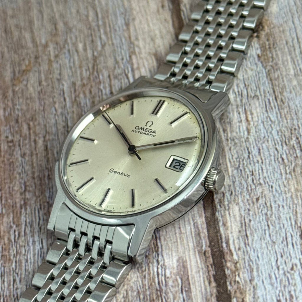 1970s Omega Geneve men’s automatic wrist watch date