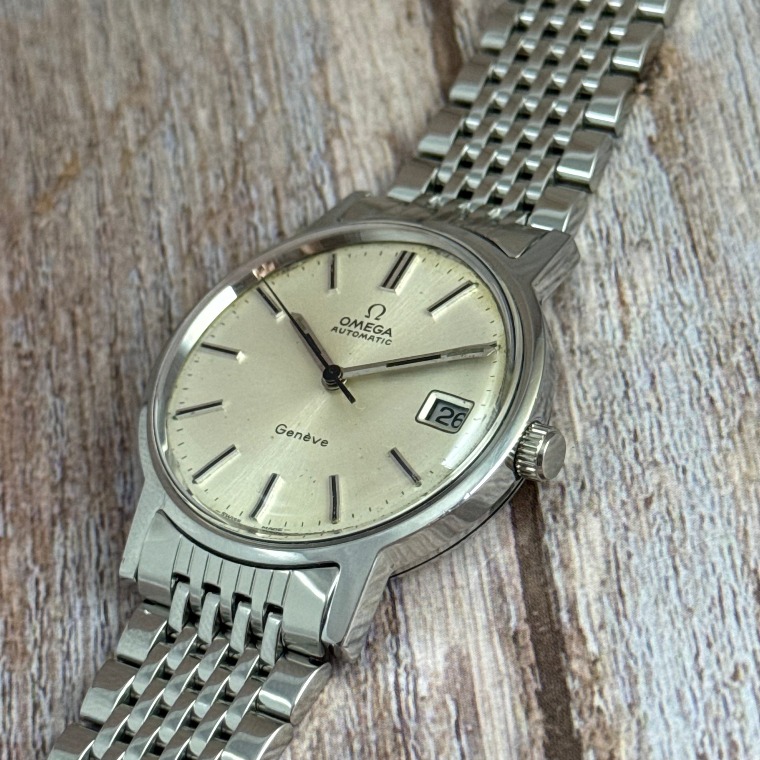 1970s Omega Geneve men’s automatic wrist watch date