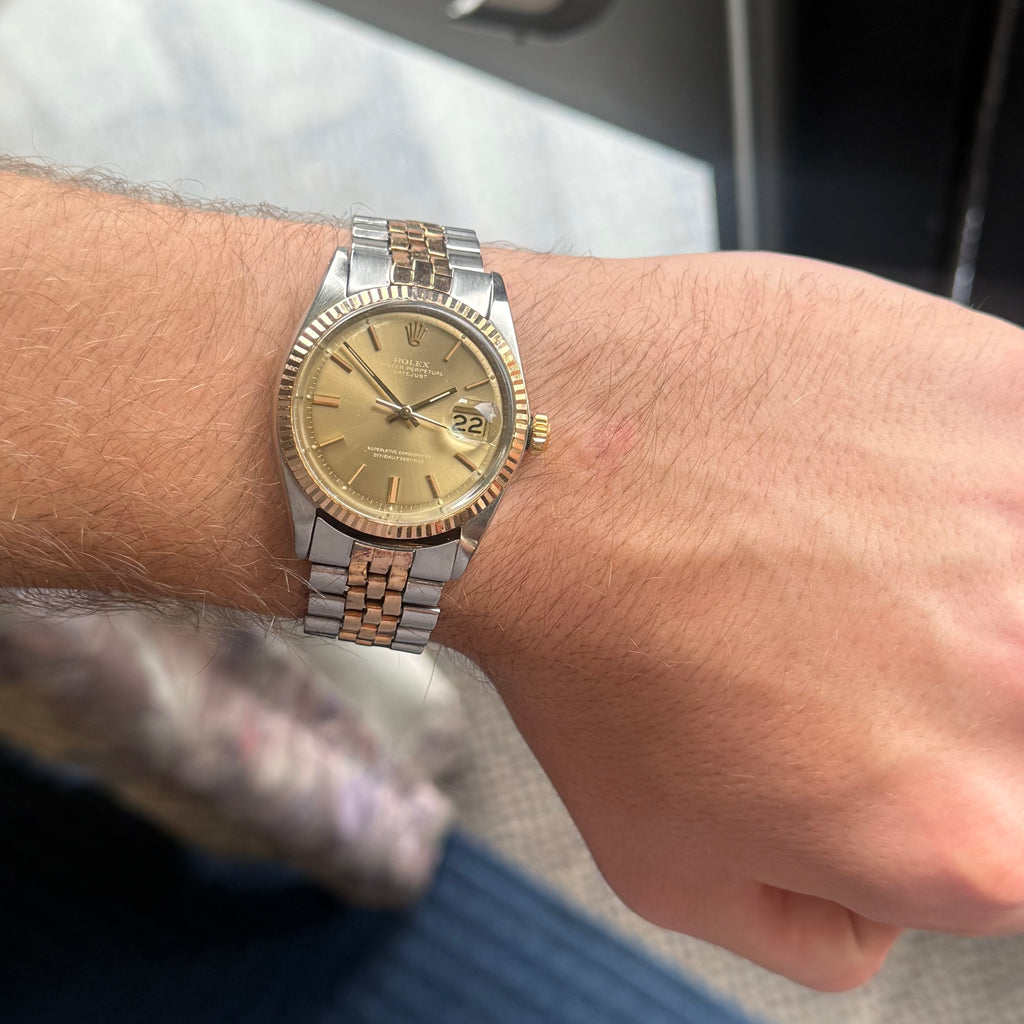 Vintage Rolex Datejust 36 rose gold & steel bi metal “ghost” dial