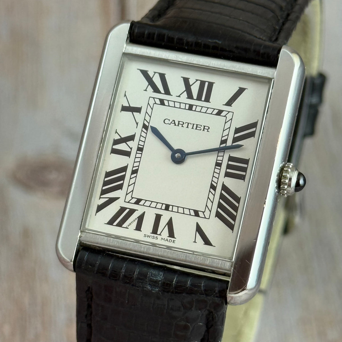 2010 Cartier Tank Solo unisex quartz wrist watch (2715) 27mm