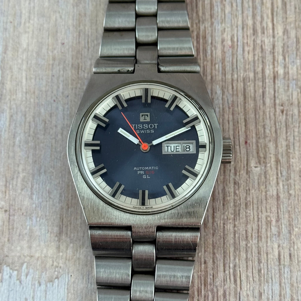 1970s Tissot PR516 GL “arnie” men’s Automatic Wrist Watch 36mm Working Boxed