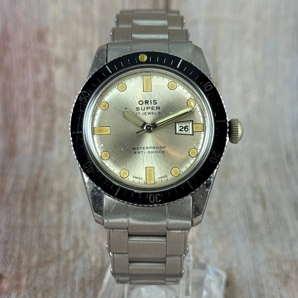 1960s Oris Super “sixty five” silver dial men’s divers watch boxed