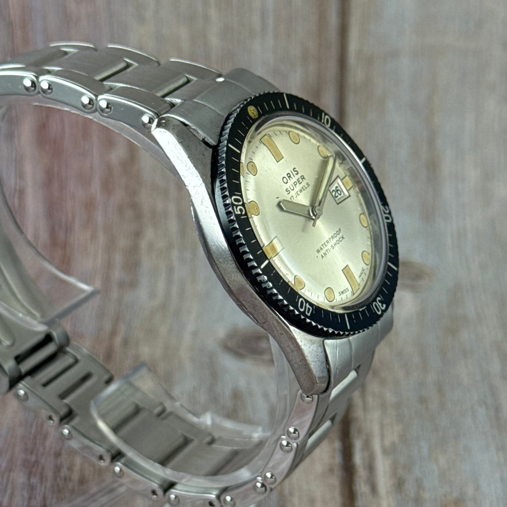 1960s Oris Super “sixty five” silver dial men’s divers watch boxed