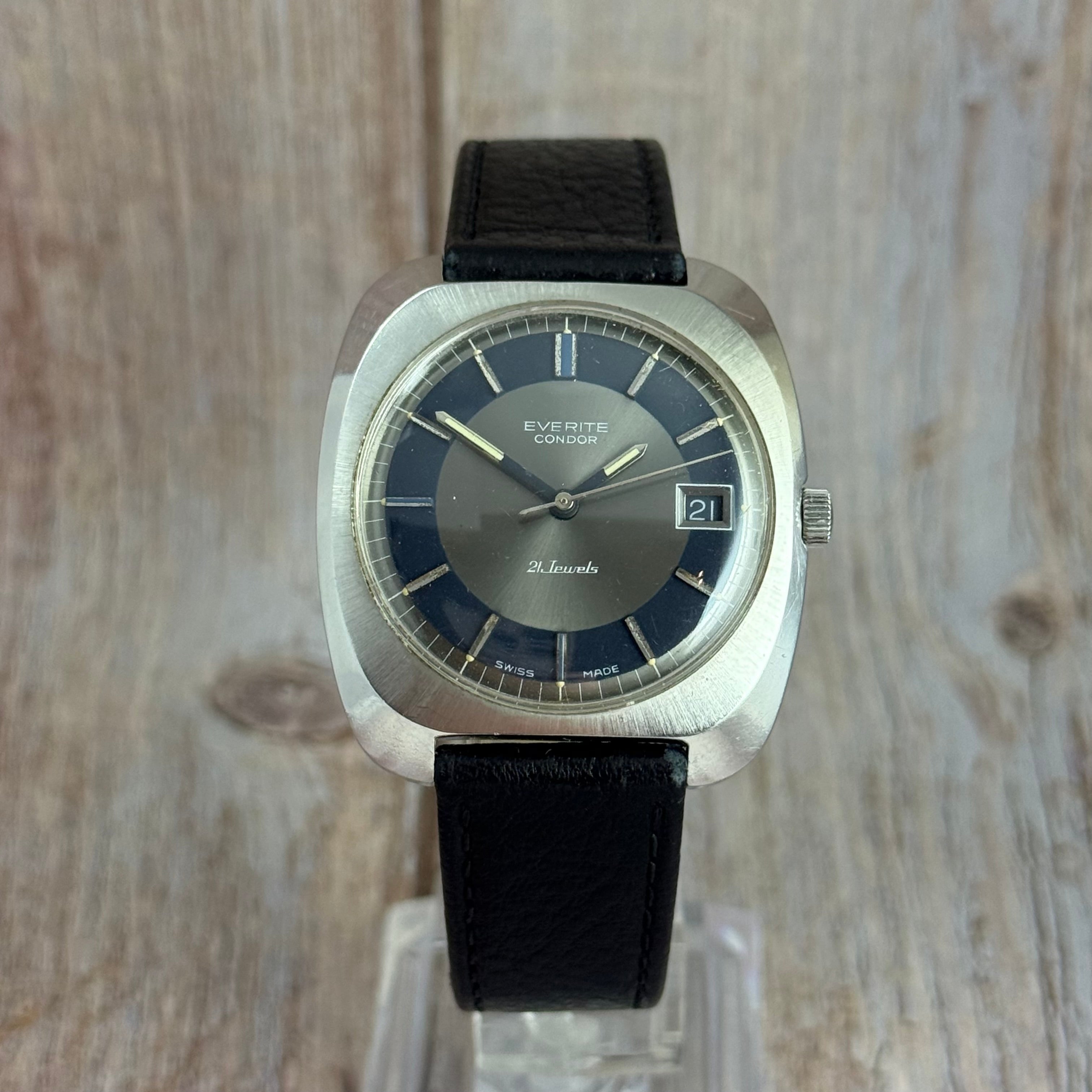 1970s Everite Condor gents manual wind UFO case wrist watch