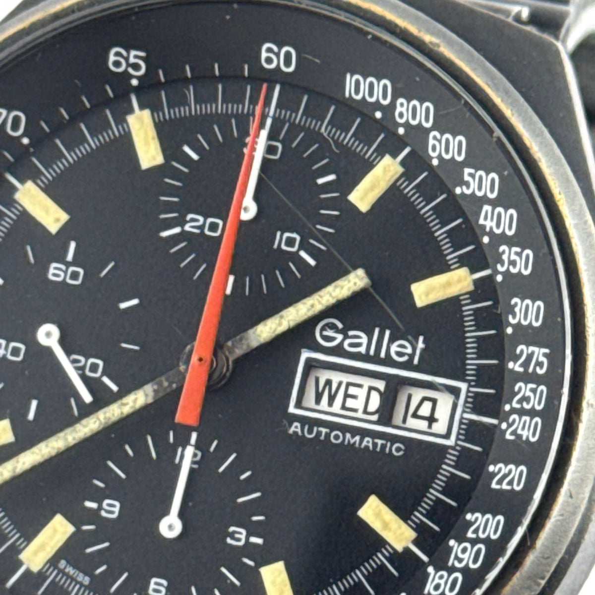 1980s Gallet Multichron 12 Automatic Chronograph PVD 'Valjoux Cal. 7750' "Top Gun"