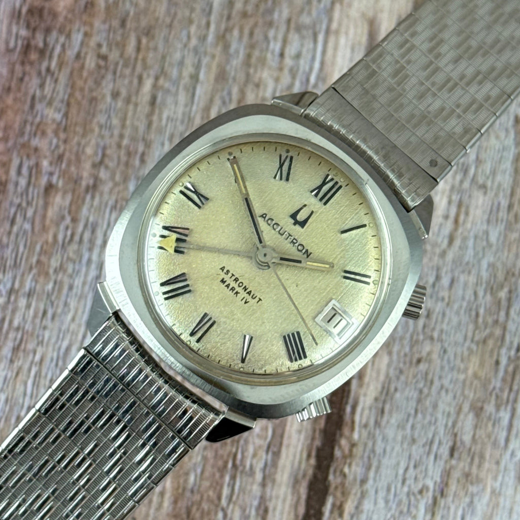 1970 Bulova Accutron astronaut Mark IV men’s GMT electronic tuning fork Watch space age MINT CONDITION