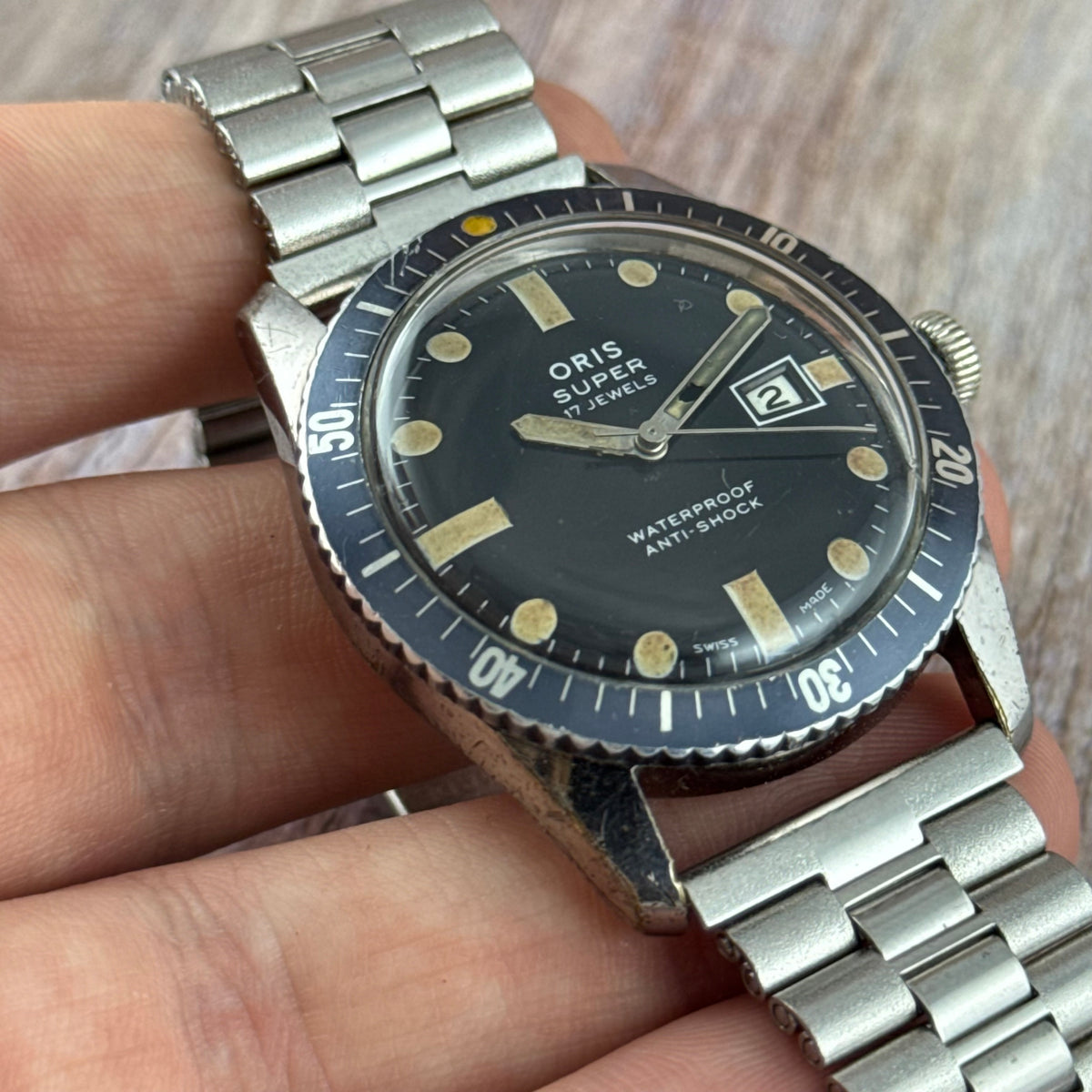 1960s Oris Super “sixty five” men’s vintage skin divers watch manual wind 36mm