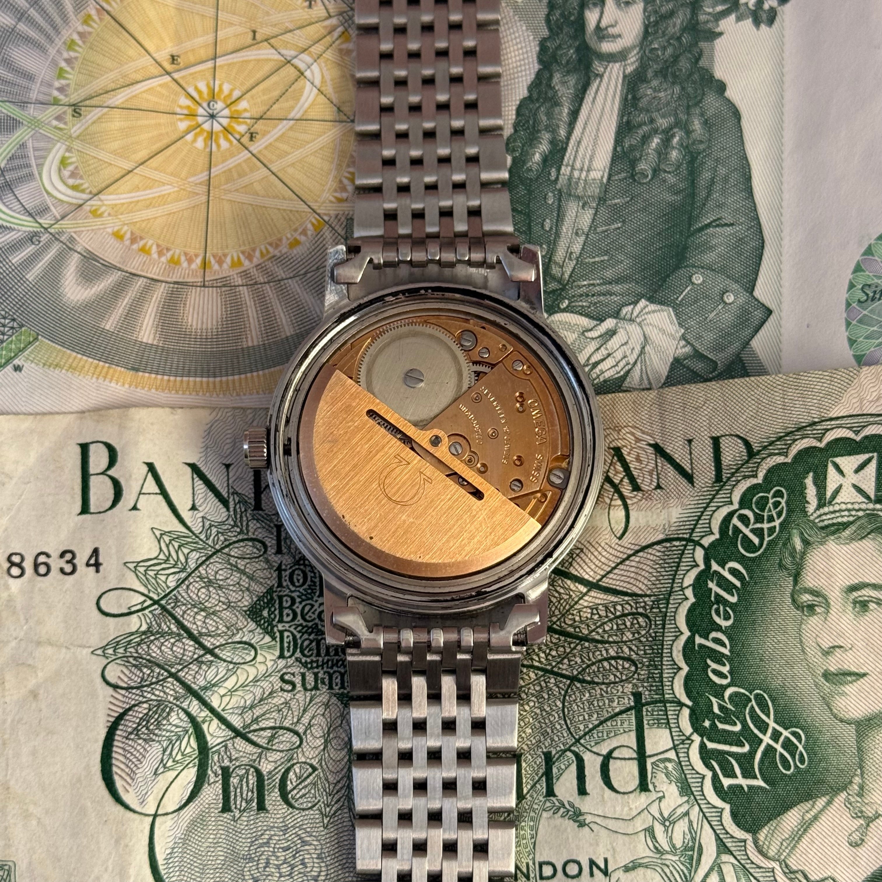 1972 Omega automatic Genéve green “money” dial men’s wrist watch