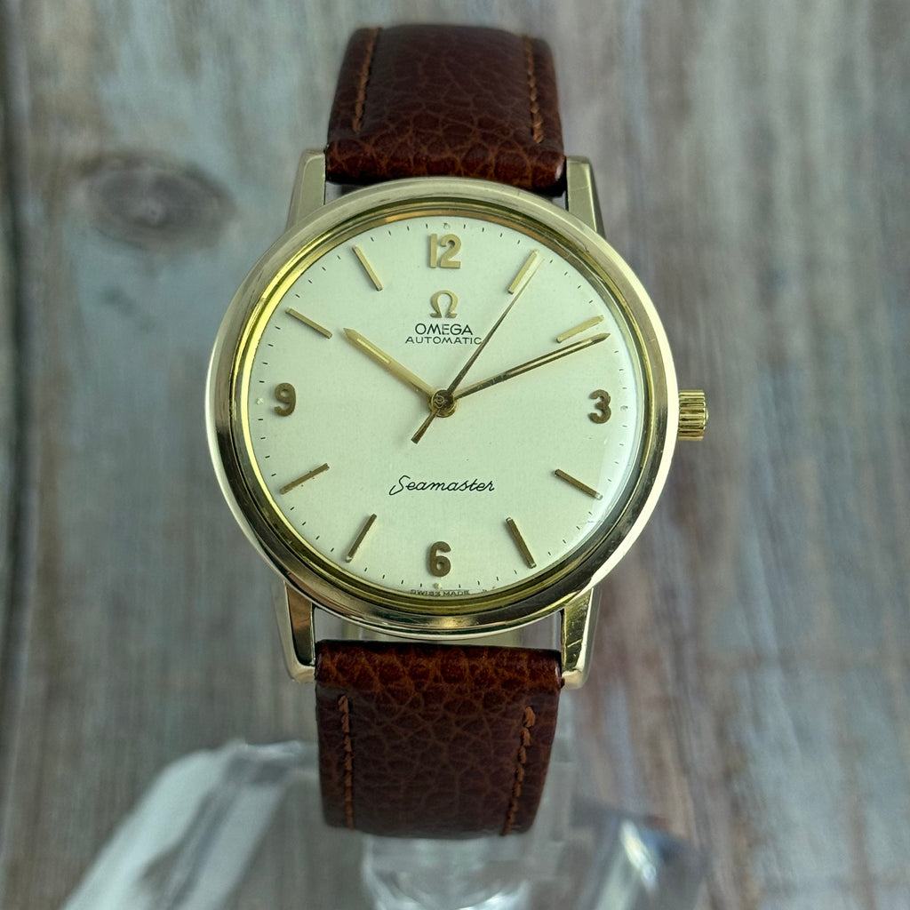 1961 Omega Seamaster 9ct Solid Gold Men’s Automatic Wrist Watch Box,Papers 35mm