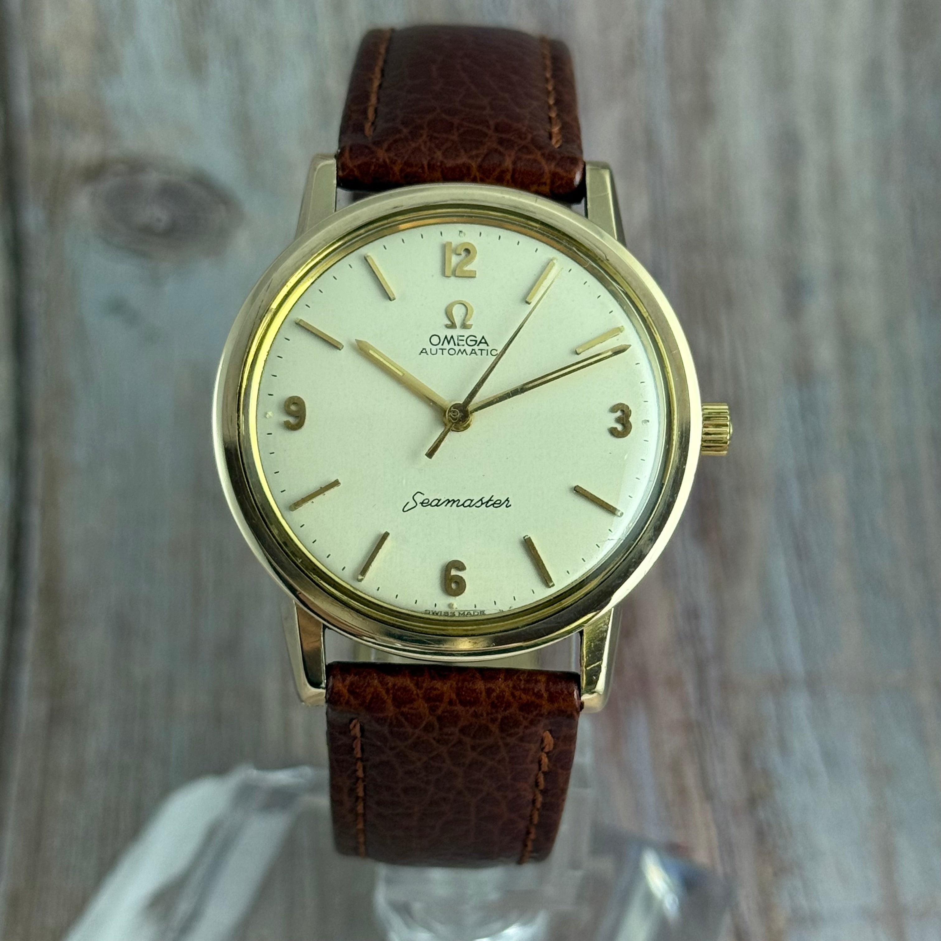 1961 Omega Seamaster 9ct Solid Gold Men’s Automatic Wrist Watch Box,Papers 35mm