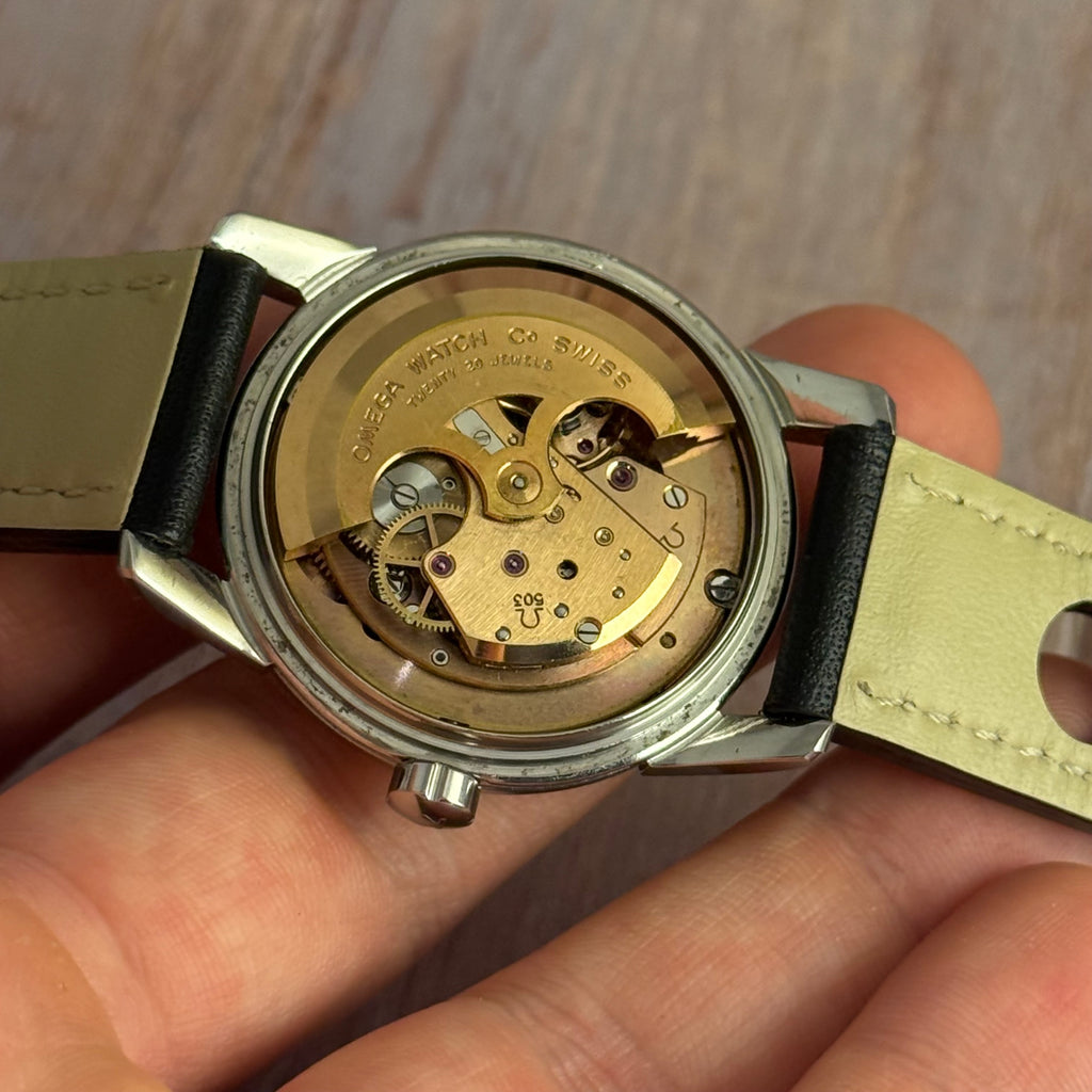 1958 Omega double signed “Türler’ seamaster calendar men’s automatic wrist watch