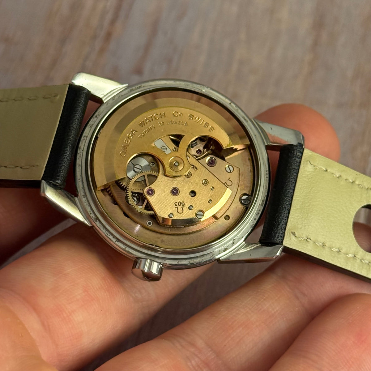 1958 Omega double signed “Türler’ seamaster calendar men’s automatic wrist watch