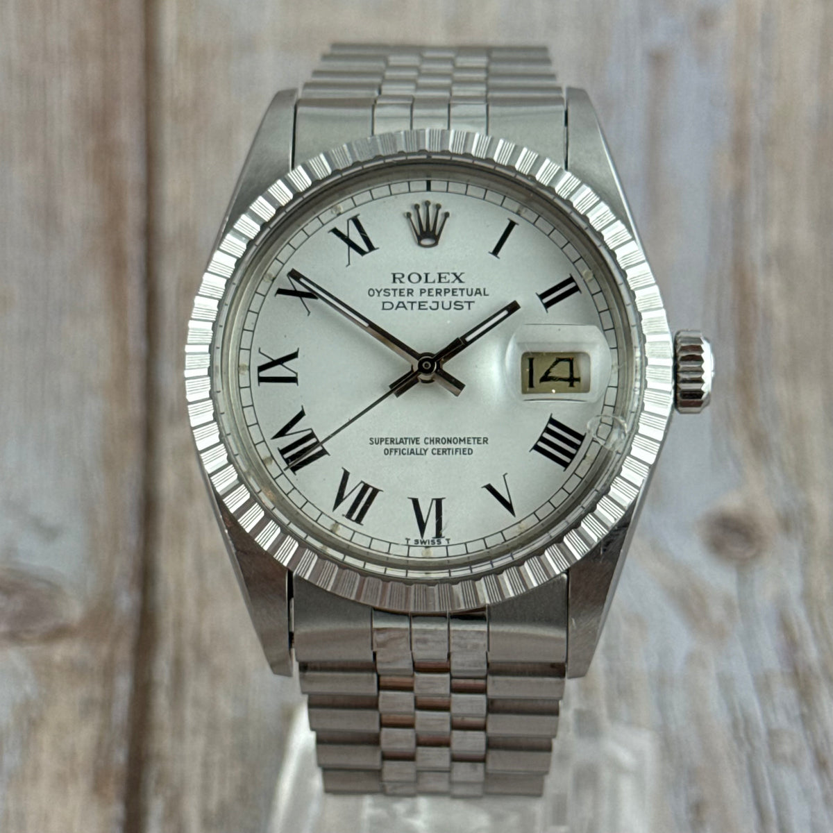1986 Rolex Datejust 36 silver “Buckley” dial steel men’s watch MINT CONDITION