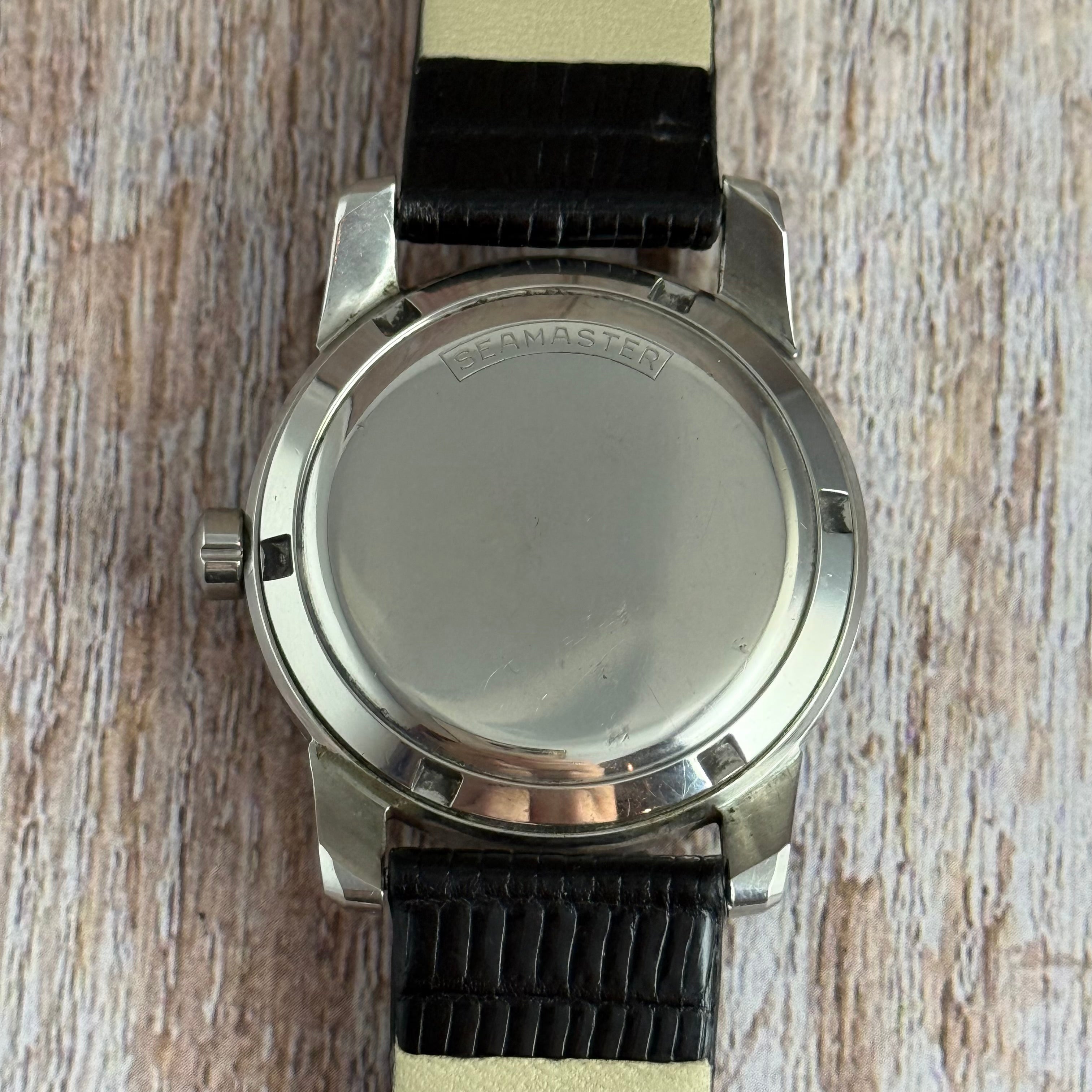 1952 Omega Seamaster “bumper” automatic breguet numerals men’s watch 35mm