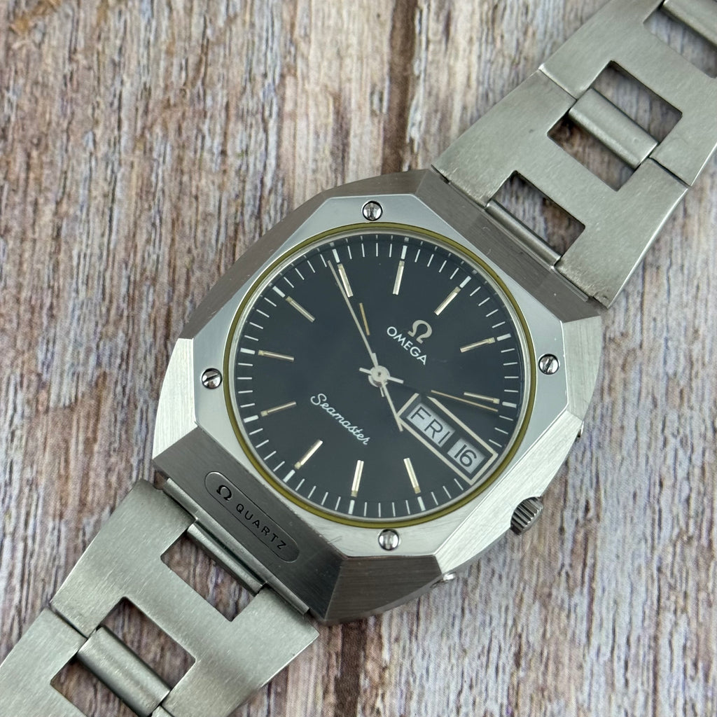 1970s Omega Seamaster Mariner men’s quartz steel wrist watch (196.0054)