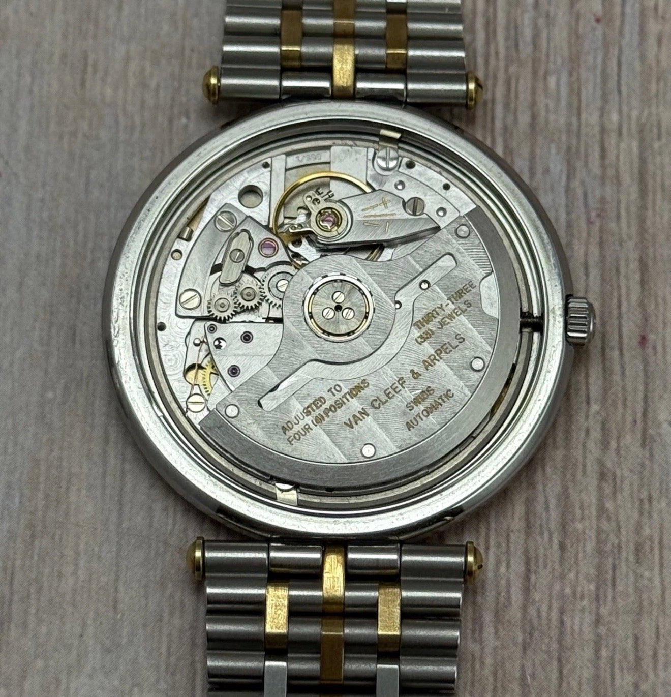 1990s Van Cleef & Arpels La Collection Watch solid 18ct Gold & Steel 34mm Unisex Men’s