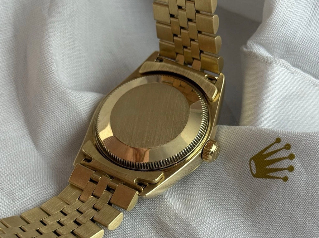 18ct Rolex Oyster Perpetual 31 Ladies Solid Gold Watch Bracelet Box Papers 1996