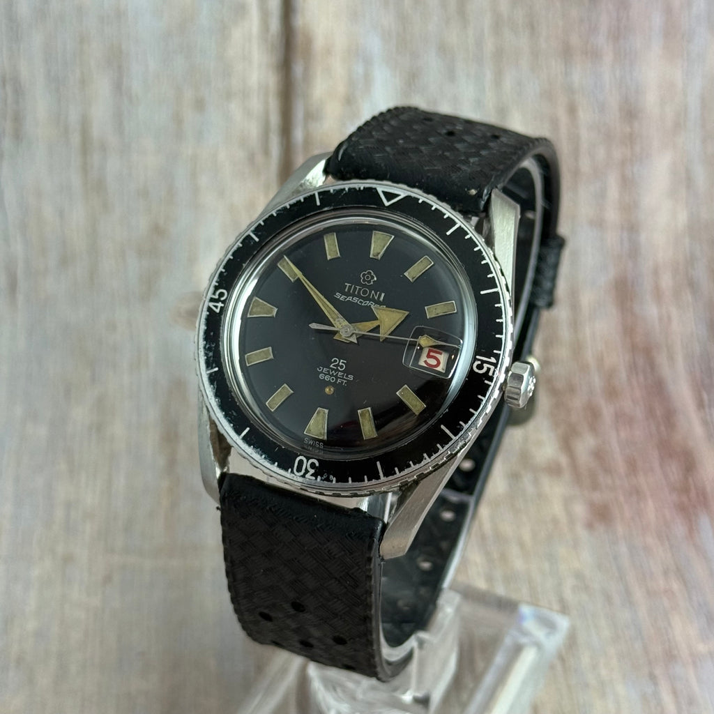 1960s Titoni Seascoper men’s automatic divers watch 25J 660ft