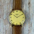 Vintage Longines Breguet Dial Men’s Manual Wind Watch 34mm Gold Plated Working