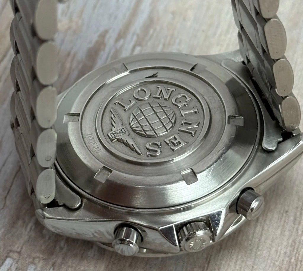 1998 Longines Admiral Automatic Chronograph Men’s Steel Watch 40mm Boxed