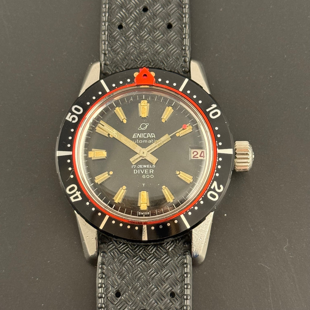 1960s Enicar Sherpa diver 600T men’s automatic wrist watch