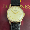 1970 Longines 9ct yellow gold men’s wrist watch ( chunky screwback case ) with box & papers
