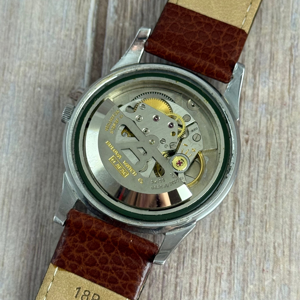 1963 BULOVA ‘Jet Clipper’ men's automatic watch 11AFAC Two-tone dial vintage