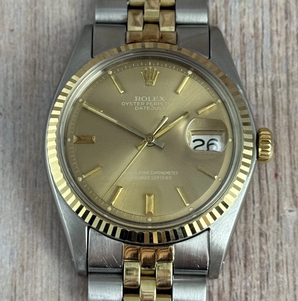 1978 Rolex Datejust 36 Bronze Ghost Dial Men’s Watch Gold & Steel Two Tone 1601