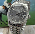 1985 Rolex Datejust 36 grey tapestry dial men’s watch with box & papers