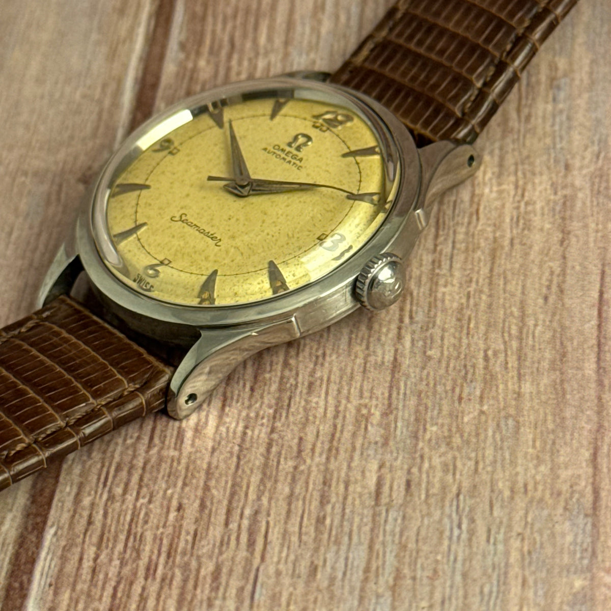 1952 Omega Seamaster ‘bumper’ automatic breguet dial men’s wrist watch