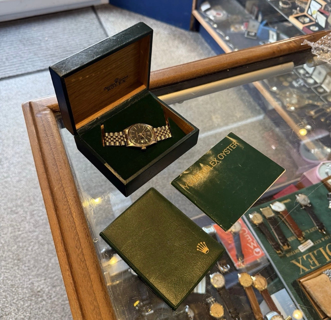 1972 Rolex Datejust 36 18k Gold & Steel 1601 Men’s watch Boxed black dial