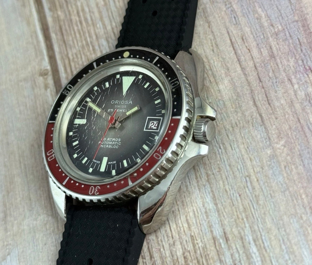 Oriosa Men's Dive Watch Monnin 844 case, Explorer Il 1655 style dial 42mm