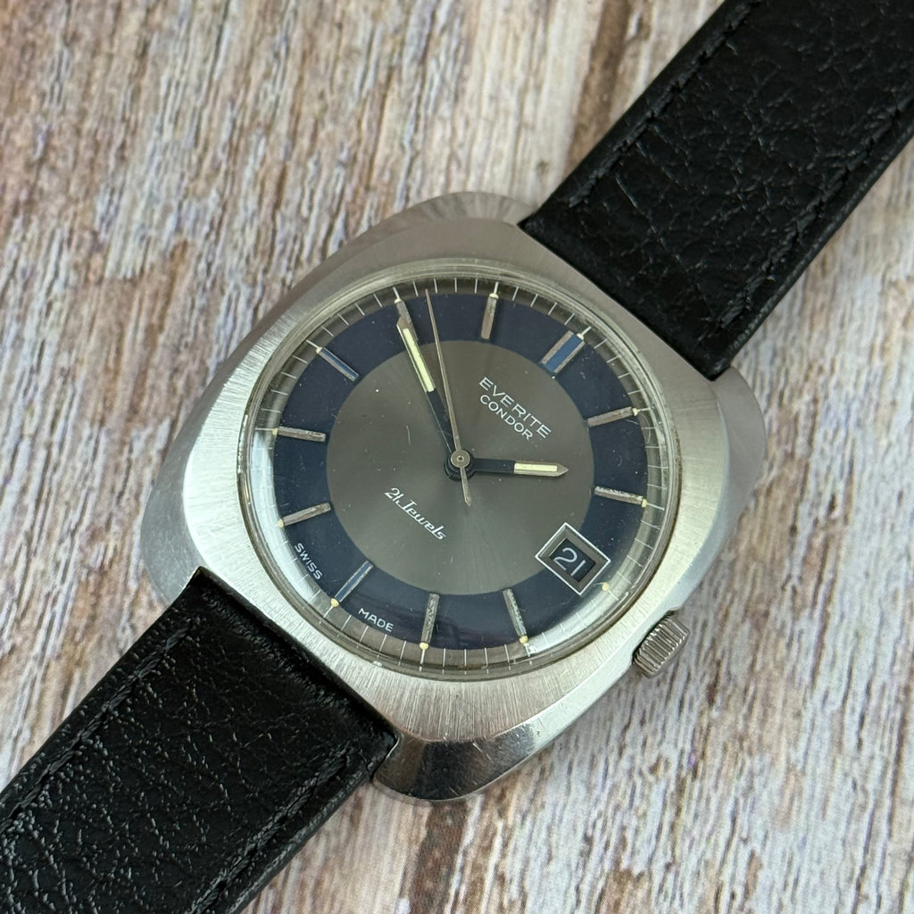 1970s Everite Condor gents manual wind UFO case wrist watch