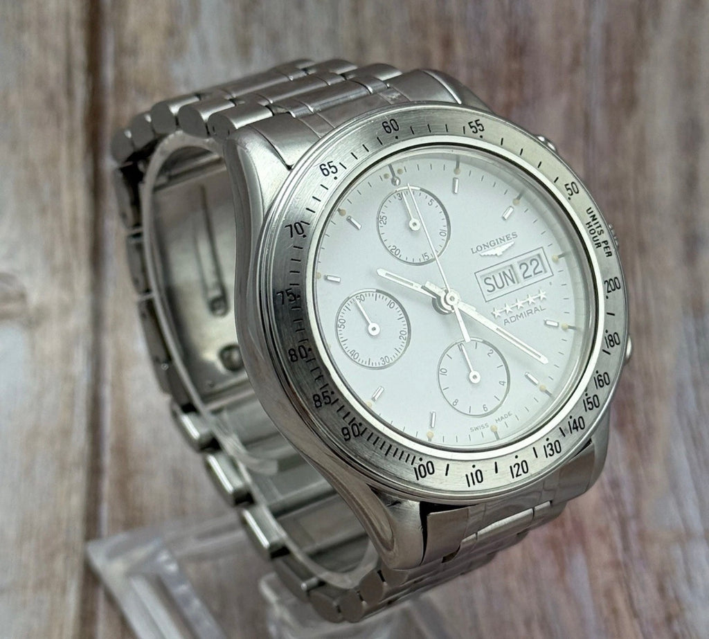 1998 Longines Admiral Automatic Chronograph Men’s Steel Watch 40mm Boxed