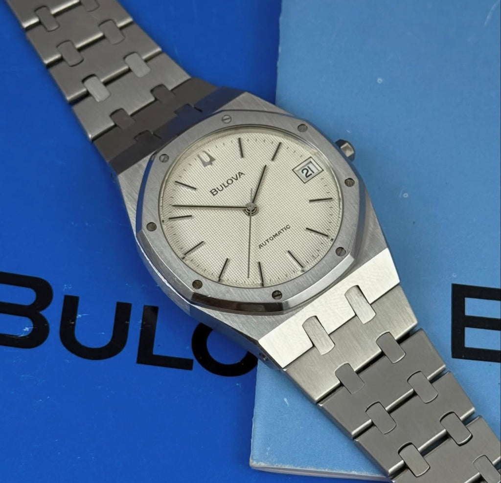 1979 Bulova Royal Oak Men's Steel Automatic Watch W Papers N9 36mm