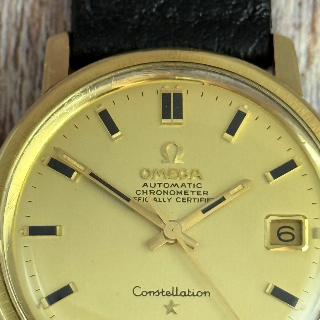 1970 Omega Constellation automatic chronometer gold plated men’s watch quickset