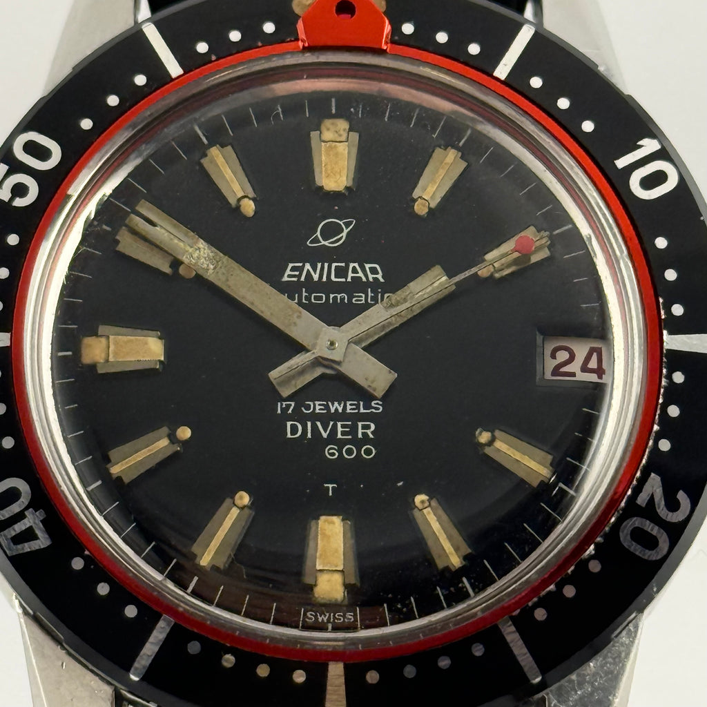 1960s Enicar Sherpa diver 600T men’s automatic wrist watch