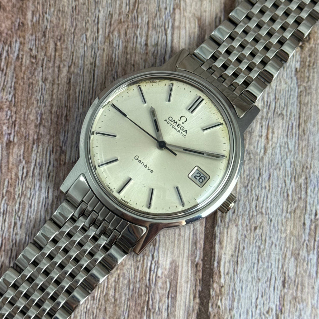 1970s Omega Geneve men’s automatic wrist watch date
