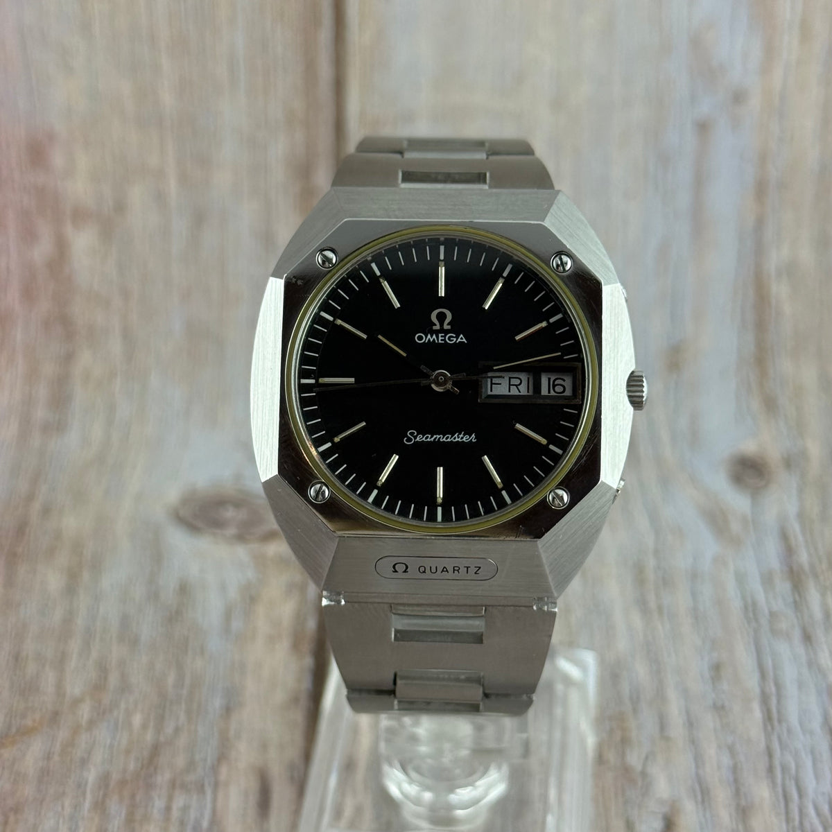 1970s Omega Seamaster Mariner men’s quartz steel wrist watch (196.0054)