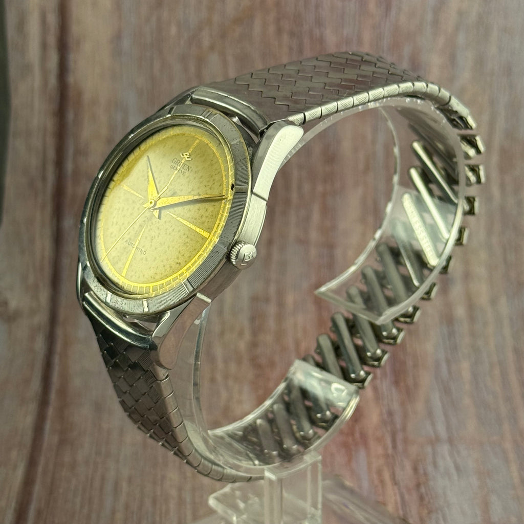 1950s Gruen Precision autowind ‘bumper’ automatic men’s wrist watch boxed 34mm