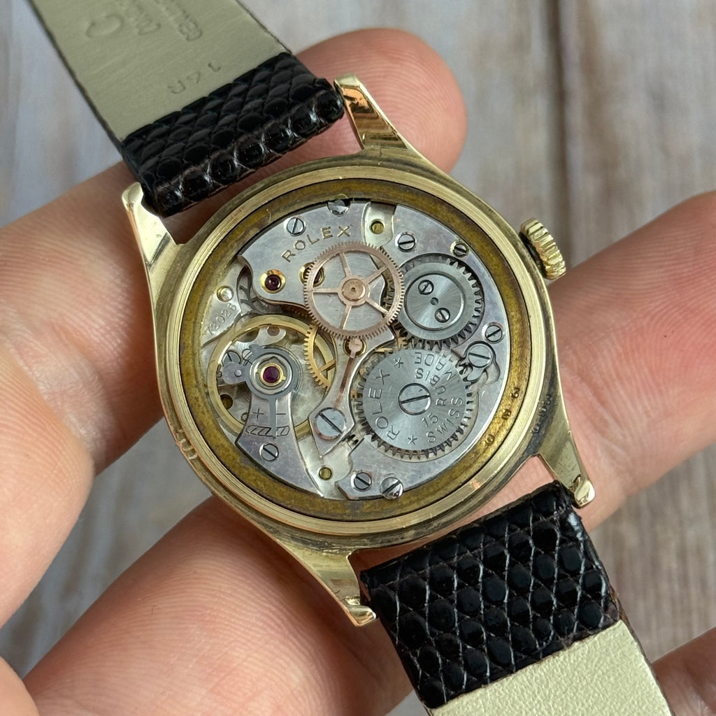 1947 Rolex 9ct gold men’s Manual wind wrist watch 30mm Arabic dial