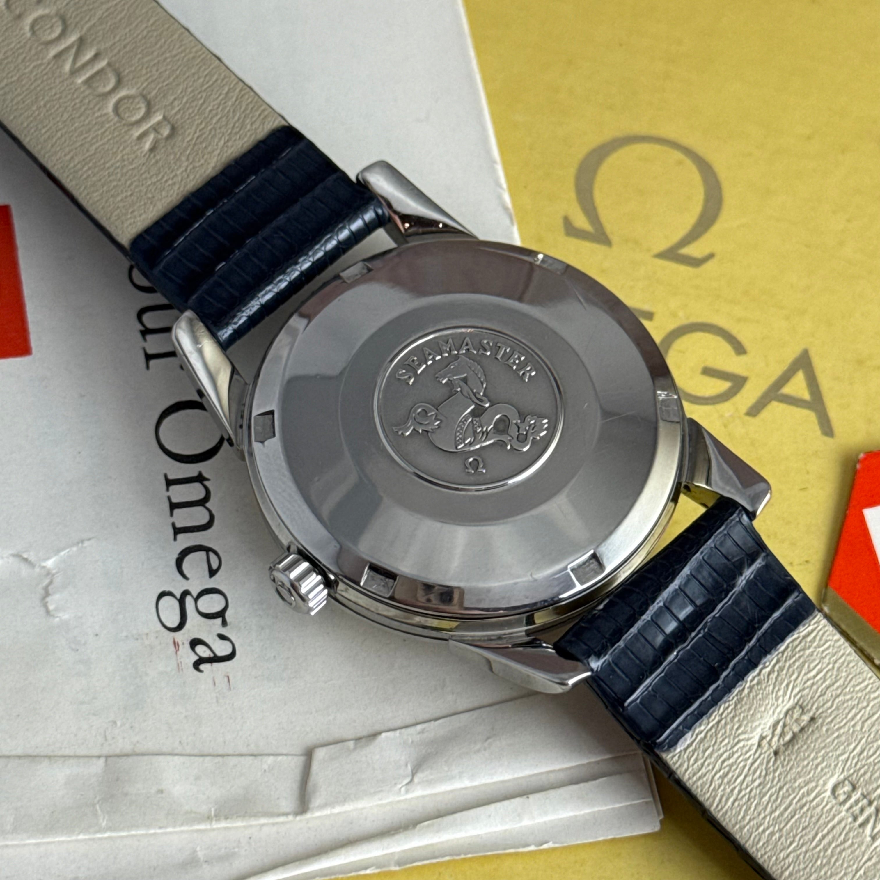 1961 Omega Seamaster Automatic Linen Dial Men’s Steel Watch 14761 1 SC SERVICED