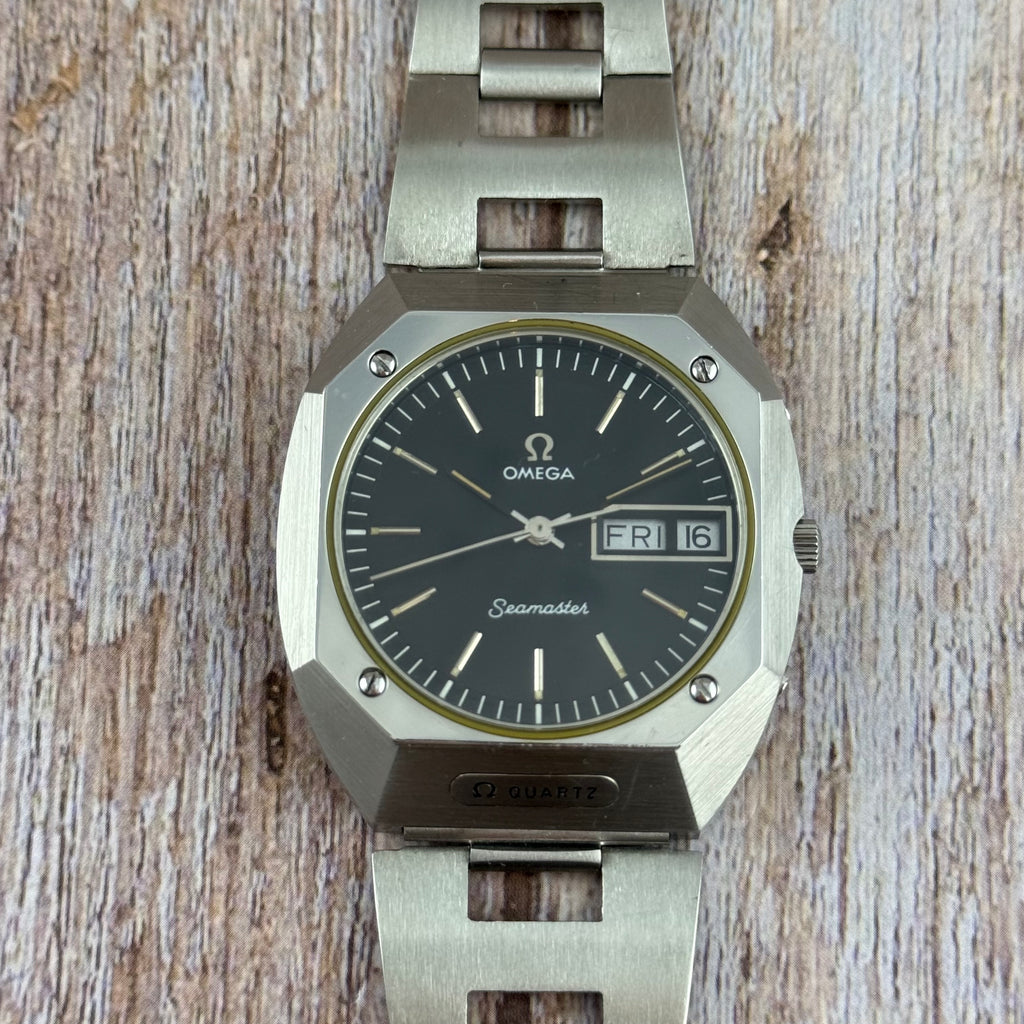 1970s Omega Seamaster Mariner men’s quartz steel wrist watch (196.0054)
